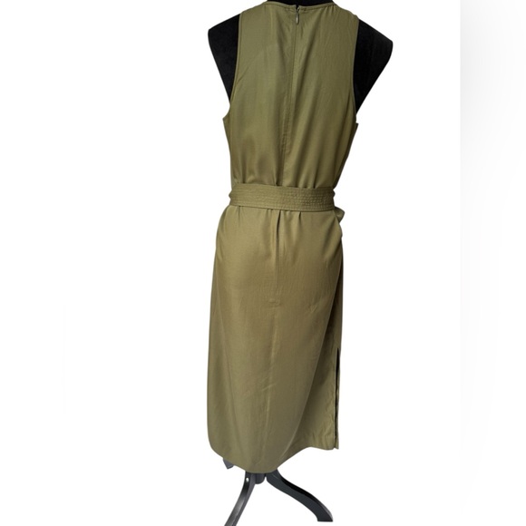 NWT Women’s Brooks Brothers Olive Green Sleeveless Dress size 4 - Picture 3 of 8